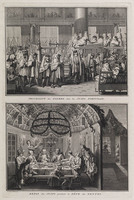 KG 11823
<br/>
De Palmtak Processie bij de Portugese Joden & Het Joodse avondmaal gedurende het Loofhuttenfeest
<br/>
<em>Picart, Bernard (1673-1733)</em>